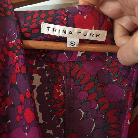 Trina Turk Silk Blouse - Picture 11 of 12